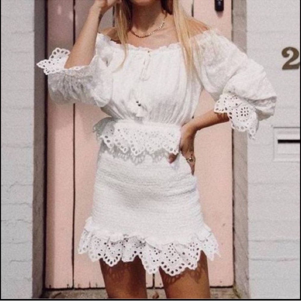 Spell White Mini Dress - Picture 3 of 10